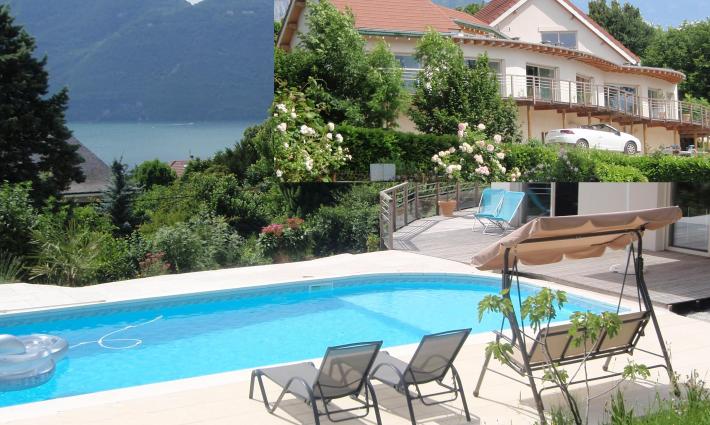 Maison d'hôtes vue lac du Bourget Bioclimatique chambres